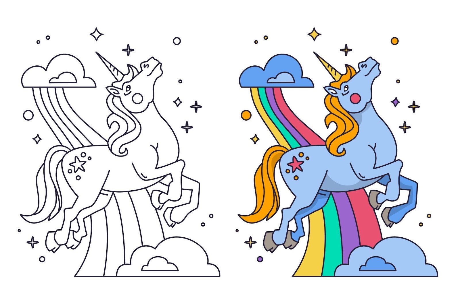 DIY Unicorn Coloring Pages