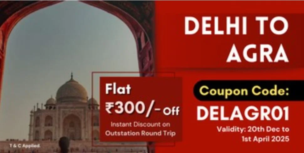 Delhi to Agra one-way taxi